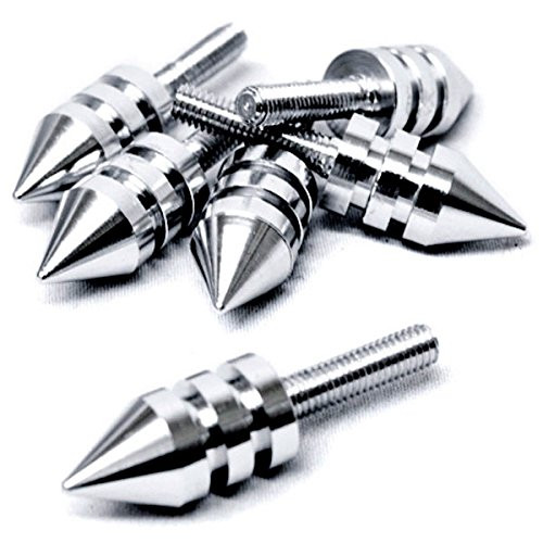 Krator Silver Motorcycle Spike Bolt Screw Fairings 6pcs Compatible with Suzuki Bandit B-King Gladius Katana GS