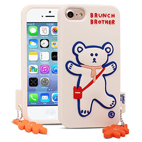 for iPhone 7 - iPhone 8 - iPhone SE2 - iPhone SE 2020 Case Bear BEFOSSON 3D Cartoon Cute Funny Kawaii Animal Bear Soft Silicone Phone Cover Case for iPhone 7-8 - SE 2 - SE 2020 for Girls Boys Teens