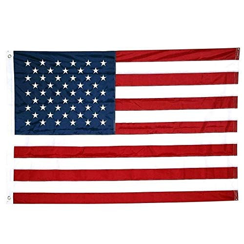 Xibaeu American Flag 3x5 ft- Durable 210D Nylon US Flag Outdoor Made in USA with Sewn Stripes, Embroidered Stars and Brass Grommets