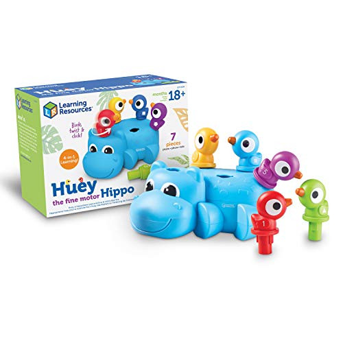 Learning Resources Huey The Fine Motor Hippo Fine Motor Toy for Toddlers Ages 18 months plus