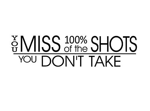 Imposing Design 2 You Miss 100 Percent of The Shots You Don't take 28 X 7 Sports Team Sticker Calligraphy Wall Decal Art Decor Motivational Inspirational Wall Sticker Lettering Curry Inspired Imposing Design 2 You Miss 100 Percent of The Shots You Don't take 28 X 7 Sports Team Sticker Calligraphy Wall Decal Art Decor Motivational Inspirational Wall Sticker Lettering Curry Inspired