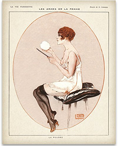 French Powder Room Pink Bathroom Art Print - 11x14 Unframed Print - Great Gift and Decor for Bathroom Bar and Restaurant Under 15