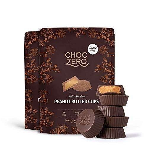 ChocZero's Dark Chocolate Peanut Butter Cups - Sugar Free KETO FRIENDLY 2Bags ChocZero's Dark Chocolate Peanut Butter Cups - Sugar Free KETO FRIENDLY 2Bags