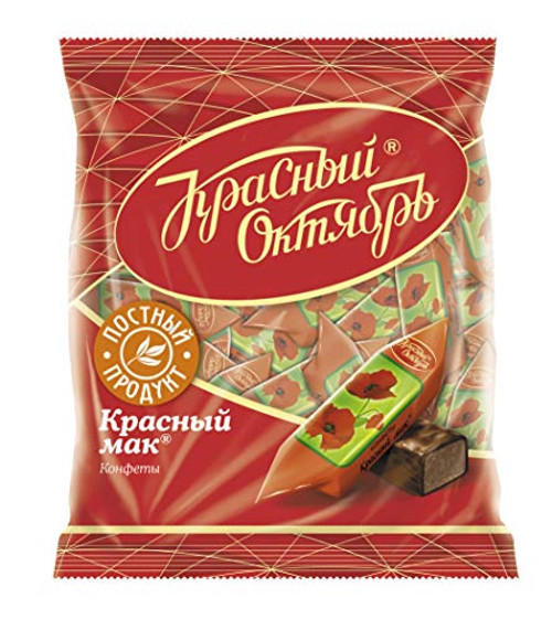 Red Poppy -Krasnyi Mak- Chocolate Candy Gourmet Bars 8.8oz-250g Imported Russian Sweets UNICONF Krasnyi Oktyabr