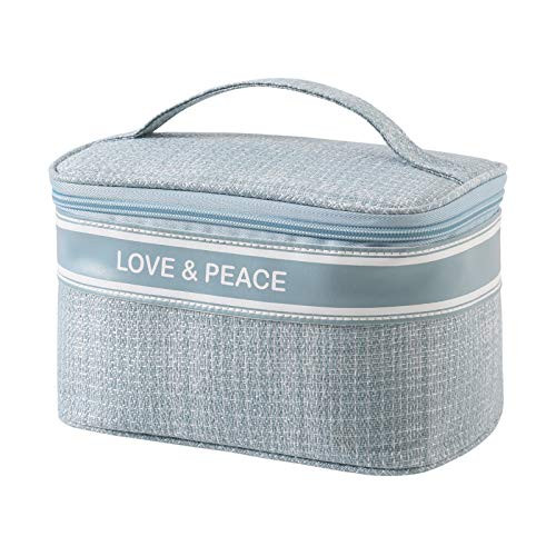 Makeup Bag Zipper Pouch Travel Cosmetic Organizer for Women and Girls makeup pouch Travel bags for Toiletry Bag Accessories Organizer Light Blue Makeup Bag Zipper Pouch Travel Cosmetic Organizer for Women and Girls makeup pouch Travel bags for Toiletry Bag Accessories Organizer Light Blue