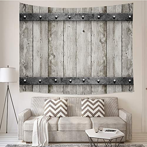 JAWO Rustic Wooden Plank Tapestries Gray Wood Barn Door Bedroom Living Room Dorm Wall Hanging Tapestry Blanket 3D Print Art Tapestry 71x60 inches JAWO Rustic Wooden Plank Tapestries Gray Wood Barn Door Bedroom Living Room Dorm Wall Hanging Tapestry Blanket 3D Print Art Tapestry 71x60 inches