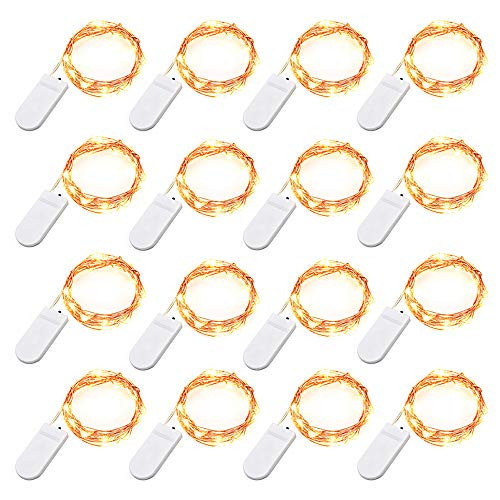 Engilen Fairy Lights 16 Pack 7.2 Feet 20 LED Copper Wire String Lights Decorative Lights Battery Operated, Warm White