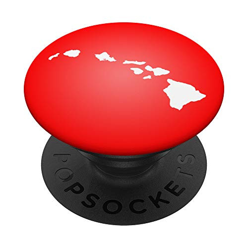 Hawaiian Islands State of Hawaii Islands of Hawaii Red PopSockets Grip and Stand for Phones and Tablets