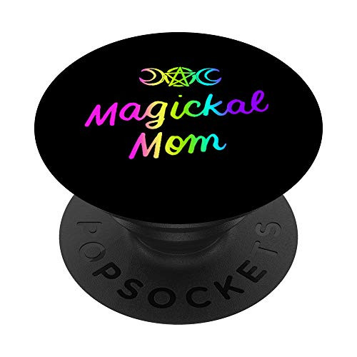 Magickal Mom Triple Moon Goddess Wiccan Witchy Mama Gifts PopSockets Grip and Stand for Phones and Tablets