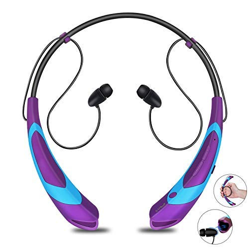 Bluetooth Neckband Headphones,V4.2 Flexible Wireless Bluetooth Headset with Magnetic Earbuds Sports in-Ear Headphones with Mic Noise Cancelling Headphones for iPhone Samsung (Purple1) Bluetooth Neckband Headphones,V4.2 Flexible Wireless Bluetooth Headset with Magnetic Earbuds Sports in-Ear Headphones with Mic Noise Cancelling Headphones for iPhone Samsung (Purple1)