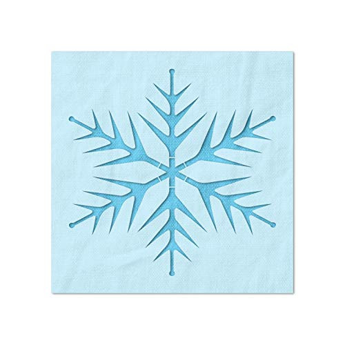 Stencil Stop Snowflake Stencil - Reusable for DIY Projects Painting Drawing Crafts - 14 Mil Mylar Plastic -4 x 4 inches-