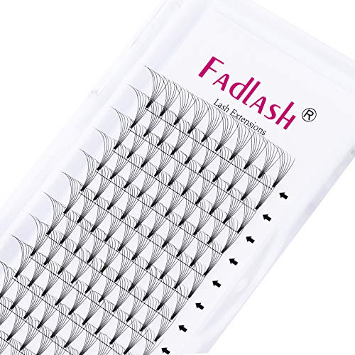 Premade Volume Eyelash Extensions 0.07 D Curl 6D Premade Lash Fans Short Stem Pre Fanned Russian Volume Lash Extensions by FADLASH -6D-0.07-D 16mm-