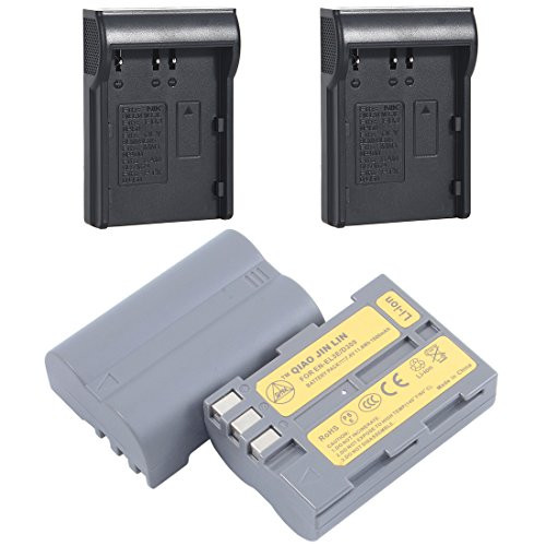 QiaoJL 2X Replacement Battery Pack Nikon EN-EL3E ENEL3?LCD Screen Charger not Included?