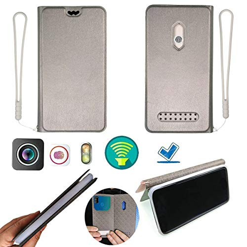 Ojtong Case for El W45 E L W45 Case Silicone Protection Ring  plus Flip Cover Stand Shell Silver