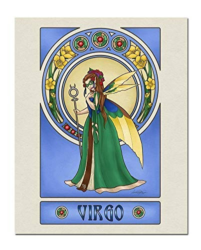 Fantasy Fairy 8x10 or 11x14 Art Print"Masquerade Zodiac- Virgo"