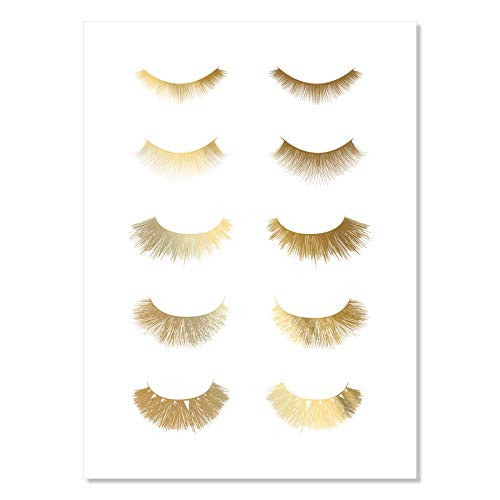 Today I'm Feeling Eyelashes Foiled Art Print Unframed