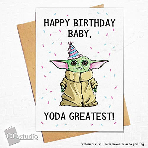 Star Wars Birthday Card  Funny Birthday Card  Birthday Card for Him Her  A7 Size - 5x7 Greeting Cards