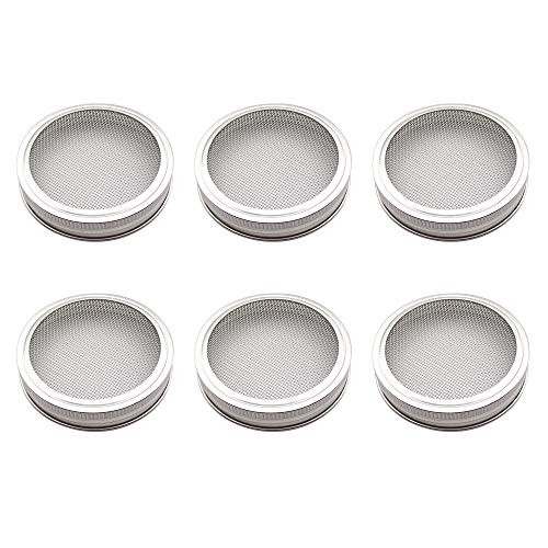 Leopardprintfans Stainless Steel Sprouting Jar Strainer Lid - For Growing Organic Sprouts & Sprouter Screens for Wide Mouth Mason Jars Canning Jars for making organic sprout seeds in the house/kitchen