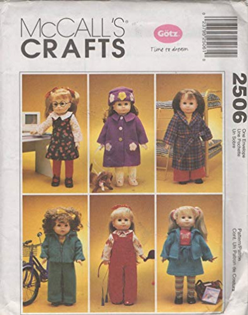 McCall's 2506 Crafts Sewing Pattern Doll Clothes and Dog McCall's 2506 Crafts Sewing Pattern Doll Clothes and Dog