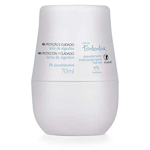 Natura - Linha Todo Dia -Leite de Algodao- - Desodorante Antitranspirante Feminino Roll-On 70 Ml - -Natura - Every Day -Cotton Milk- Collection - Roll-On Antiperspirant Deodorant For Women 2.36 Fl Oz-