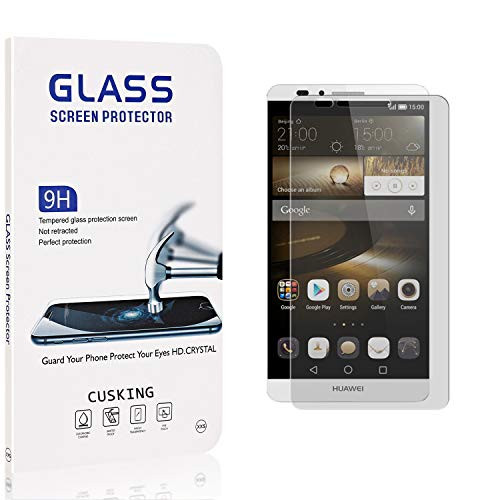 Screen Protector for Huawei Mate 7 CUSKING Ultra Clear Screen Protector for Huawei Mate 7 9H Hardness Tempered Glass Ultra Clear Anti Scratch 3 Pack