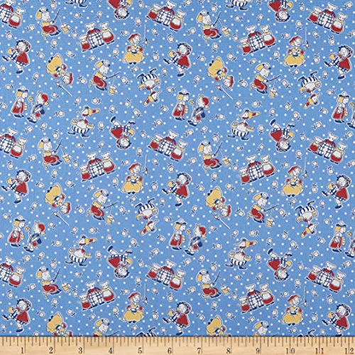 E. E. Schenck Maywood Studio Story Time Mother Goose Fabric Blue