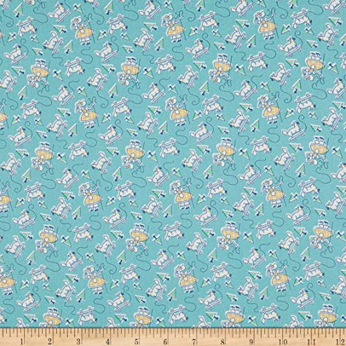 E. E. Schenck Maywood Studio Story Time Little Bo Peep Fabric Teal