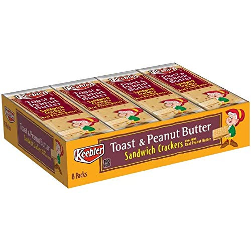 Keebler Toast  and  Peanut Butter Sandwich Crackers Snack Pack 1.8 Oz -12-pack-