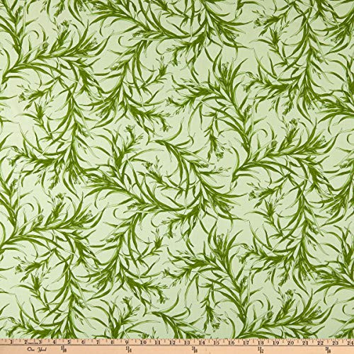E. E. Schenck Maywood Studio Sommersville Leaves Fabric Green