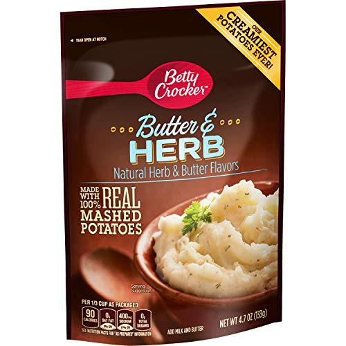 Betty Crocker Homestyle Butter and Herb Potatoes 4.7 oz -Pack of 7- Betty Crocker Homestyle Butter and Herb Potatoes 4.7 oz -Pack of 7-