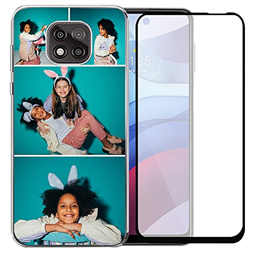 Customized Compatible with Moto G Power 2021 6.6'' Case Clear TPU Protection Case Design with 1Pack Screen Protector for Ladiesfor Girlsfor Womenfor Motherfor Men-Clear Layuot 4 Pictures-