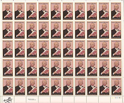 USPS 1984 Black Heritage Carter G. Woodson Full Sheet of 50 x 20 Cent Stamps Scott 2073