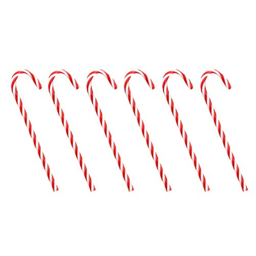 Cabilock 18 Pcs Christmas Tree Candy Cane Hanging Ornament Plastic Candy Cane Xmas Holidday Party Trees House Decoration