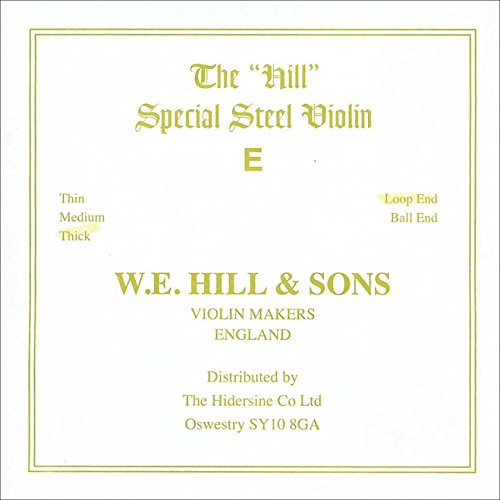Hill 4-4 Violin E String - Thick Gauge - Steel - Loop-End