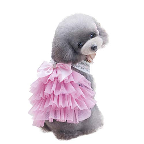 POPETPOP Puppy Dog Dress Princess Dog Tutu Dress Pet Wedding Clothes Bowknot Puppy Cat Lace Tutu Skirt Pet Clothes Outfits Dog Costume for Birthday Wedding Pink L POPETPOP Puppy Dog Dress Princess Dog Tutu Dress Pet Wedding Clothes Bowknot Puppy Cat Lace Tutu Skirt Pet Clothes Outfits Dog Costume for Birthday Wedding Pink L