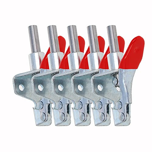 Auniwaig Hold Down Toggle Clamps Push Pull Action Hand Tool Holding Capacity Push-pull Heavy Duty Toggle Clamp 99lbs Quick Release Tool 5Pcs