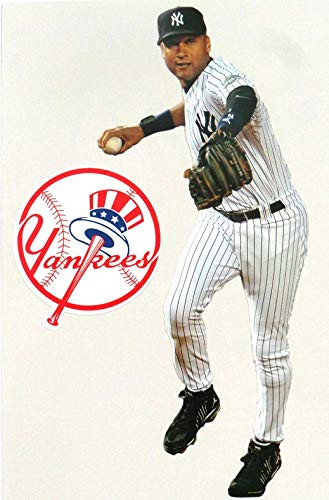 Derek Jeter Mini FATHEAD New York Yankees Logo Official MLB Vinyl Wall Graphics 7" INCH