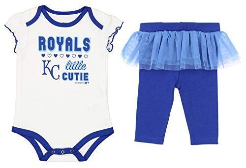 Outerstuff MLB Newborn Little Cutie Onesie Tutu Leggings Set Kansas City Royals 6-9 Months