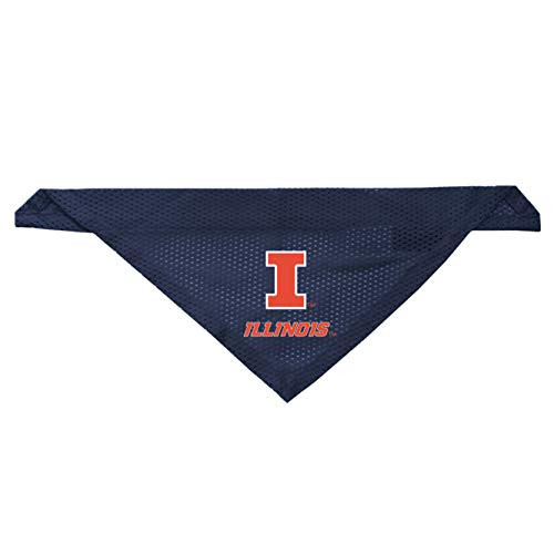 Littlearth Illinois Fighting Illini Dog Cat Mesh Jersey Bandana L-XL