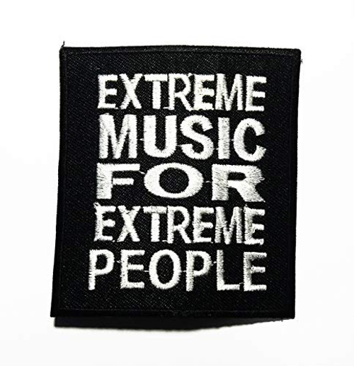 Music E Extreme Music for Extreme People Music Logo Patch Embroidered Sew Iron On Patches Badge Bags Hat Jeans Shoes T-Shirt Applique Music E Extreme Music for Extreme People Music Logo Patch Embroidered Sew Iron On Patches Badge Bags Hat Jeans Shoes T-Shirt Applique