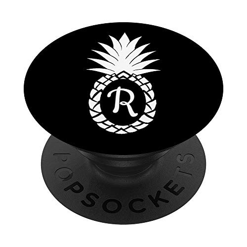 Pineapple Monogram Initial Letter R PopSockets PopGrip- Swappable Grip for Phones  and  Tablets