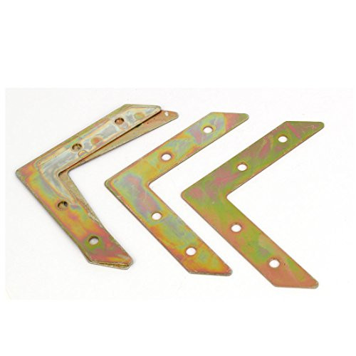 Uxcell a16062900ux0417 L Shape Repair Plate 80Mm x 80Mm Angle Brackets Corner Braces L Shape Mending Repair Plates 4Pcs