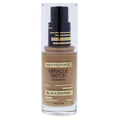 Max Factor Miracle Match Foundation No. 80 Bronze 1 Ounce