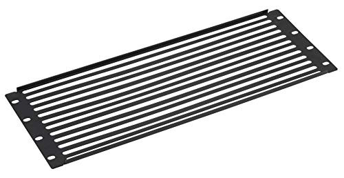 KENUCO Blank Rack Mount Panel Spacer with Venting for 19-Inch Server Network Rack Enclosure - Black -B-4U-