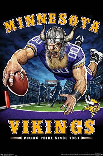 Trends International NFL Minnesota VIkings - End Zone 17 Wall Poster 14.725" x 22.375" Premium Unframed Version