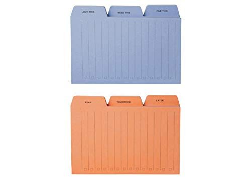 Noted by Post-it Brand Tabs 3x4 in 3 Blue and 3 Peach Tabbed Sticky Notes 180 Sheets Total -NTD-TAB-PCBLU-