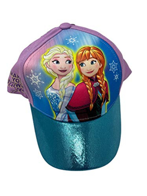 Disney Girls Frozen Elsa and Anna Cotton 3D Pop Baseball Cap -Toddler-Little Girls- 3-7 Age Blue Disney Girls Frozen Elsa and Anna Cotton 3D Pop Baseball Cap -Toddler-Little Girls- 3-7 Age Blue