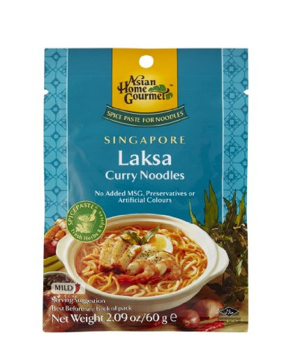 ASIAN HOME GOURMET Spice Paste for Singaporean Laksa Curry Noodles 1.75 Ounce -Pack of 3-