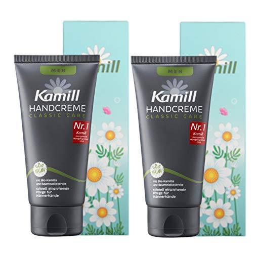 Kamill Handcreme Classic Care Men 75ml -Pack of 2- - gift case Paraben-free Mineral oil-free Paraffin-free