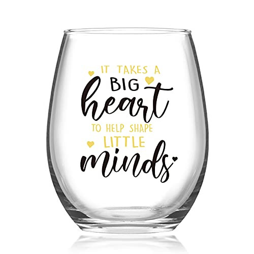 It Takes A Big Heart To Help Shape Little Minds Stemless Wine Glass Teachers Day Gift Teacher Appreciation Week Gift Birthday Gift for Her Him Teacher Professor Teaching Assistant 15 Oz It Takes A Big Heart To Help Shape Little Minds Stemless Wine Glass Teachers Day Gift Teacher Appreciation Week Gift Birthday Gift for Her Him Teacher Professor Teaching Assistant 15 Oz